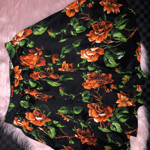 Miu Miu Floral Silk Faille Mini Skirt ASO Mindy - Picture 6 of 8